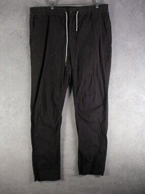Roark Joggers Mens Extra Large Black Tapered Drawstring Elastic Waist Casual